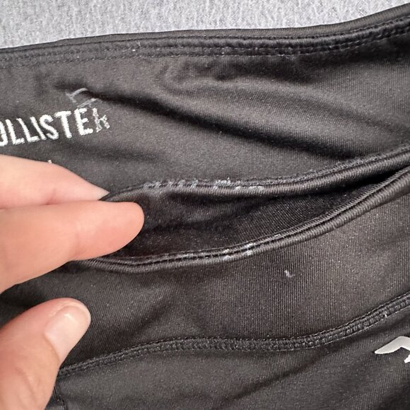 Hollister Leggings Womens Large Black Cut Out Ankle Pocket Activewear Yoga Gym - Picture 4 of 10